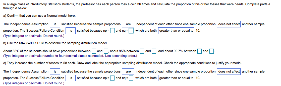 Solved In a large class of introductory Statistics students