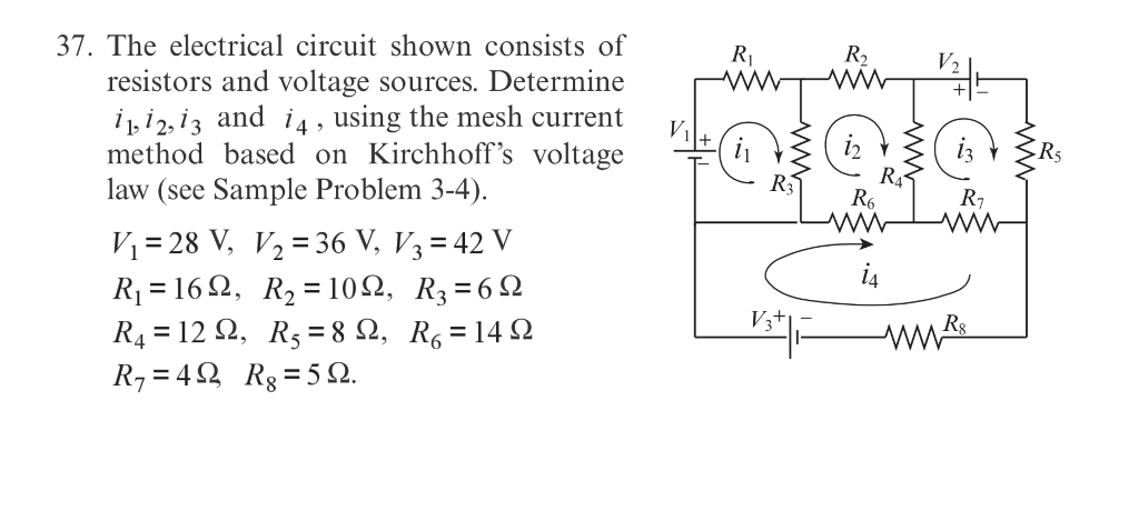 Solved In matlab, write a program solving the the electrical | Chegg.com