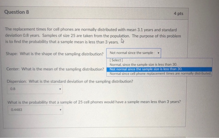 Solved Question 6 1 pts Finding probability for a Continuous | Chegg.com