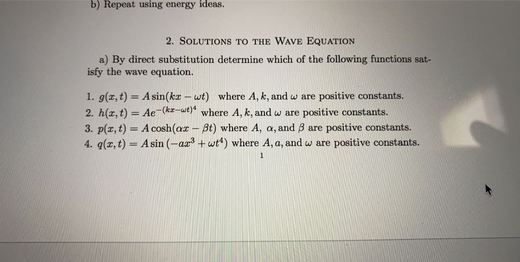 Solved B Repeat Using Energy Ideas 2 Solutions To The Chegg Com