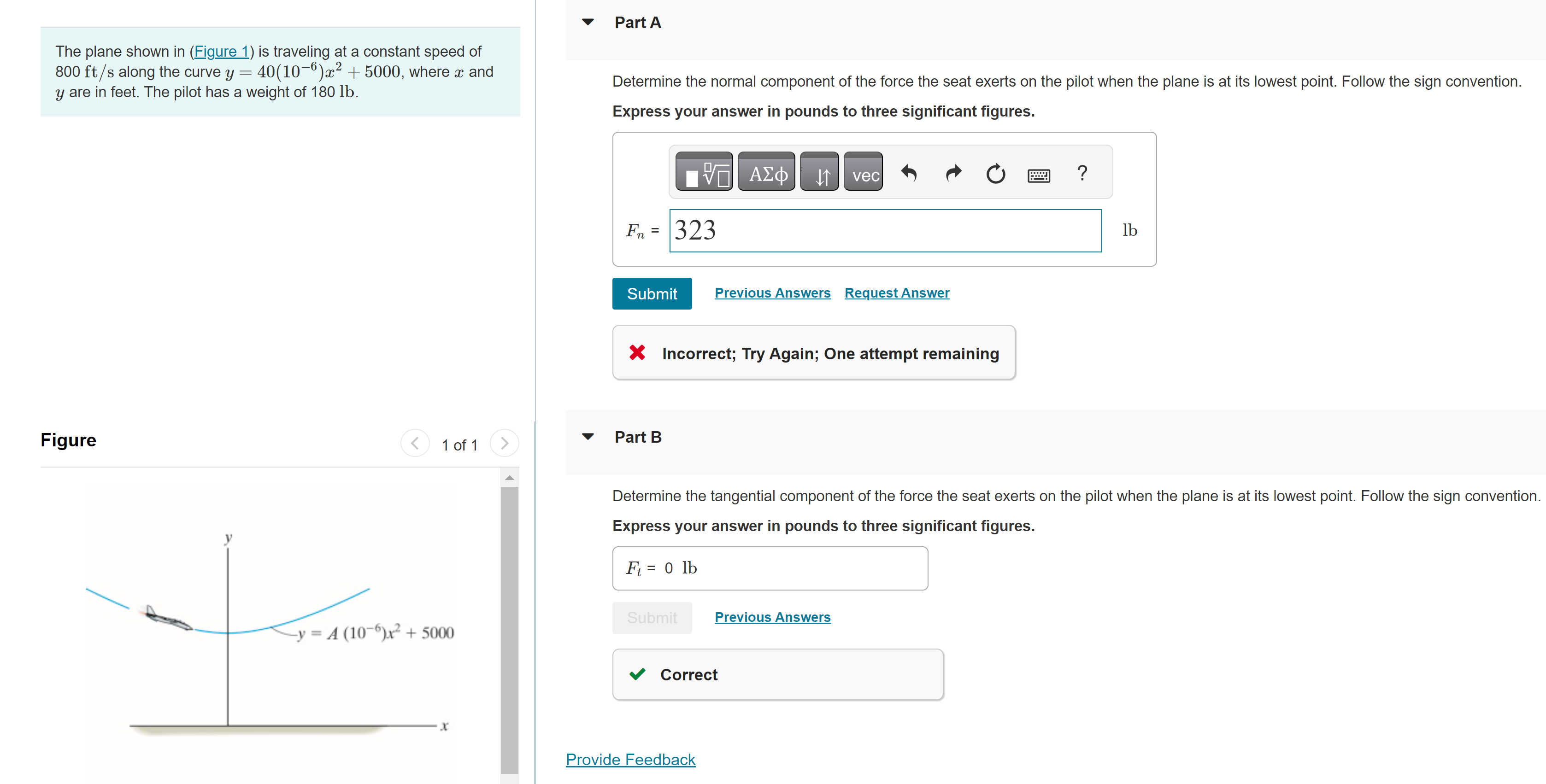 Solved The plane shown in (Figure 1) is traveling at a | Chegg.com