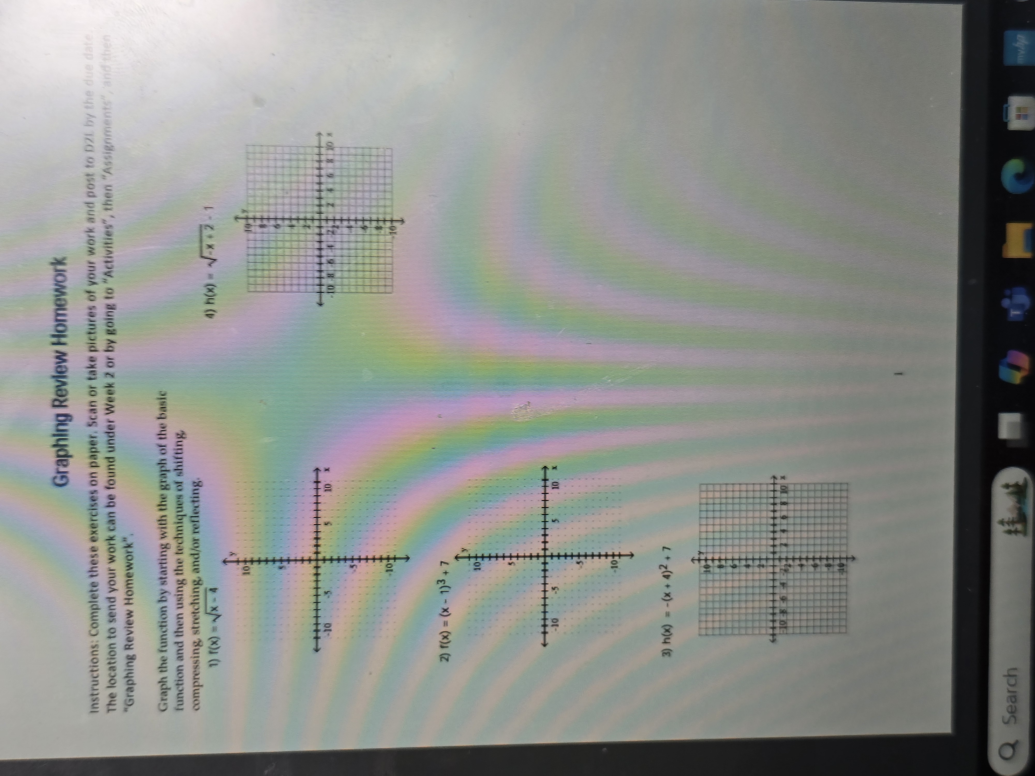 Solved Graphing Review HomeworkInstructions: Complete these | Chegg.com