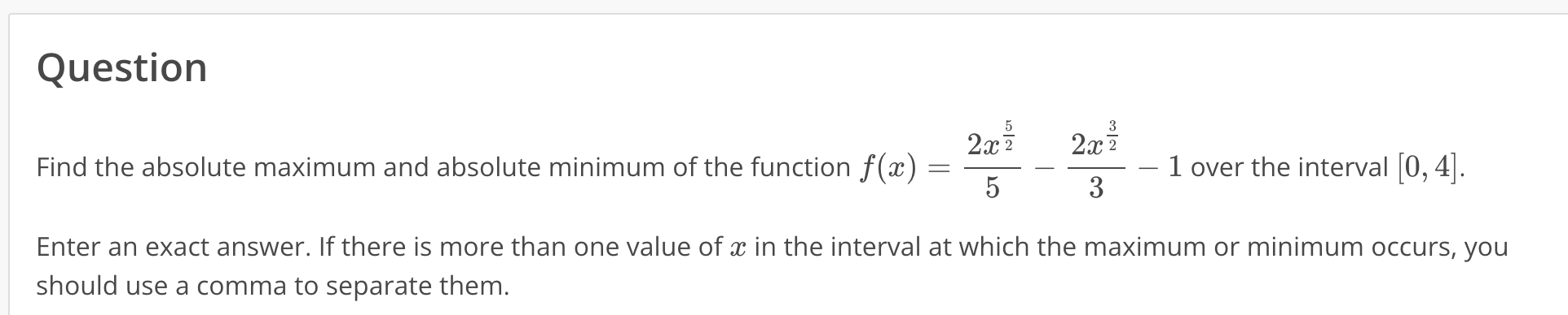 find the absolute maximum and absolute minimum of the function