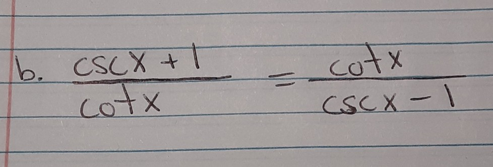 Solved a t t st =-2 scx cotx ex cotx Cosx + 1 COSX -1 CSCX | Chegg.com