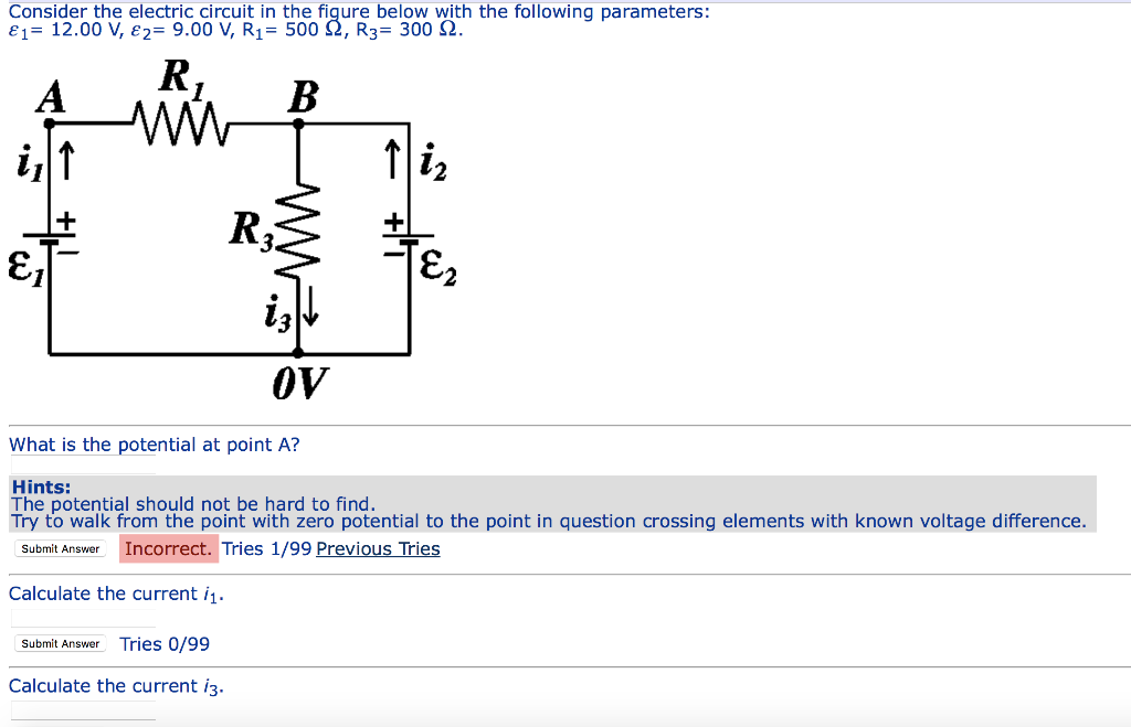 Solved Consider The Electric Circuit In The Figure Below | Chegg.com