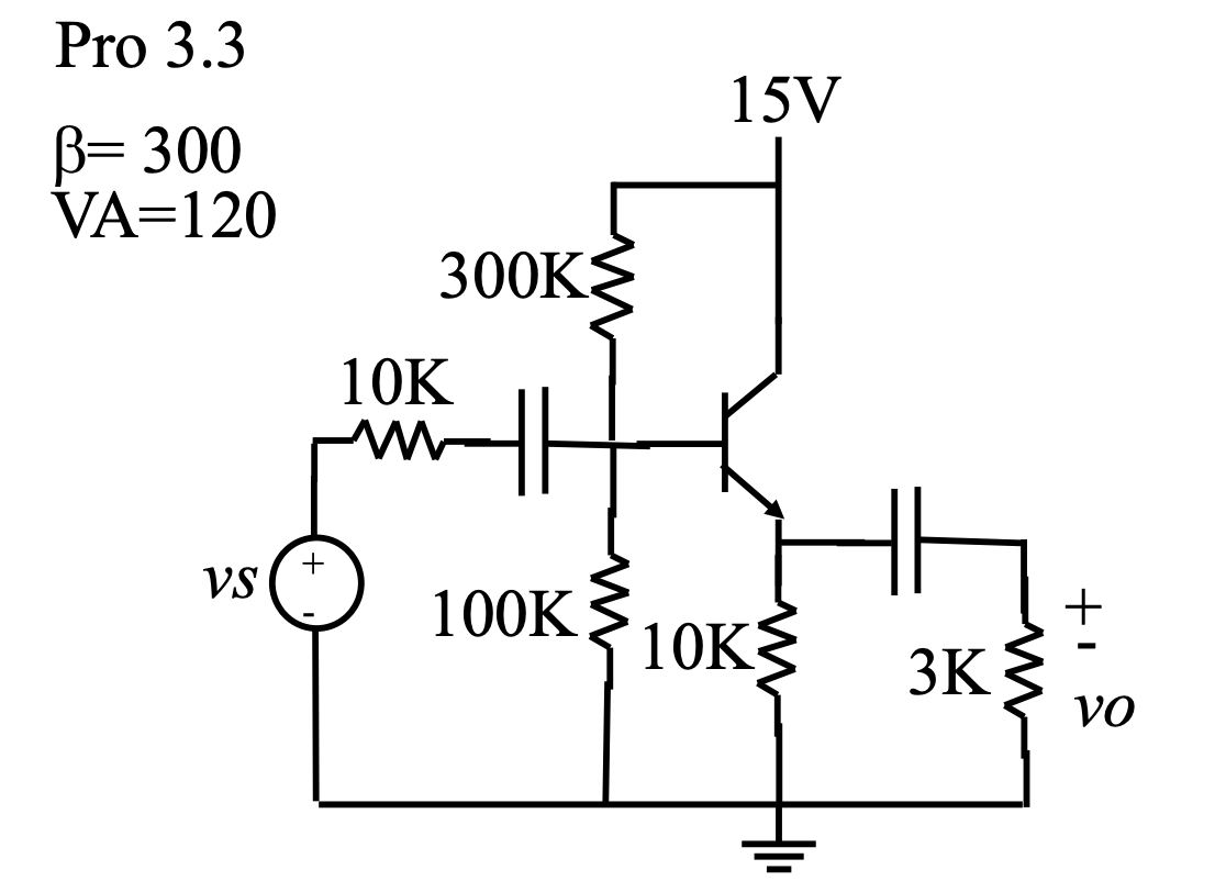 Solved 3. Calculate the voltage gain, input resistance and | Chegg.com