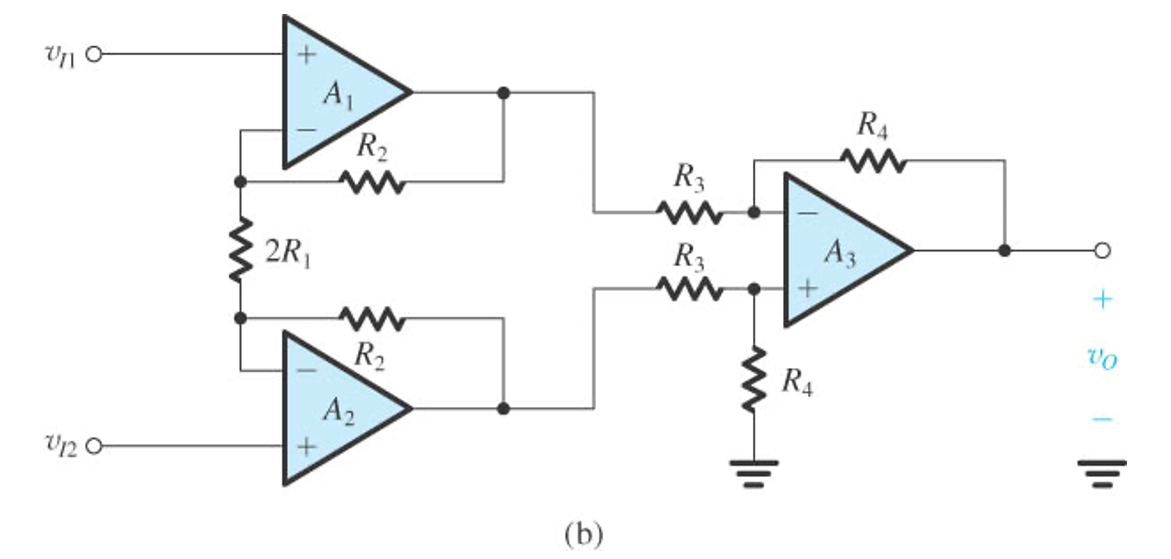 Solved Example 2.3 Design The Instrumentation Amplifier | Chegg.com