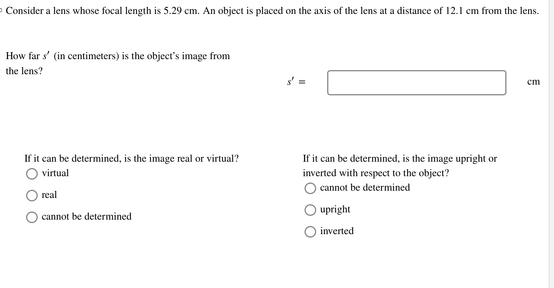 Solved by an EXPERT If it can be determined, is the image upright or ...