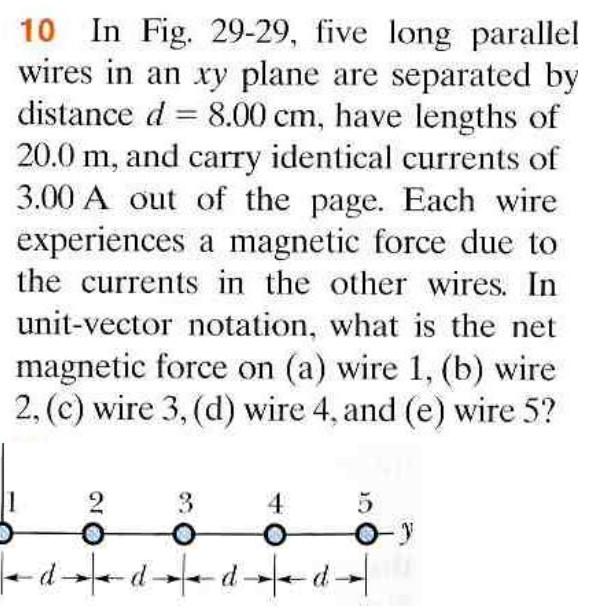 Solved 10 In Fig. 2929, five long parallel wires in an xy