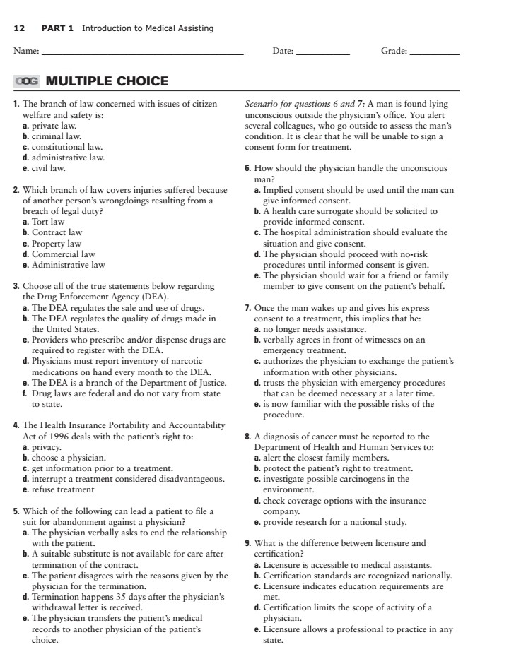 criminal procedure multiple choice questions