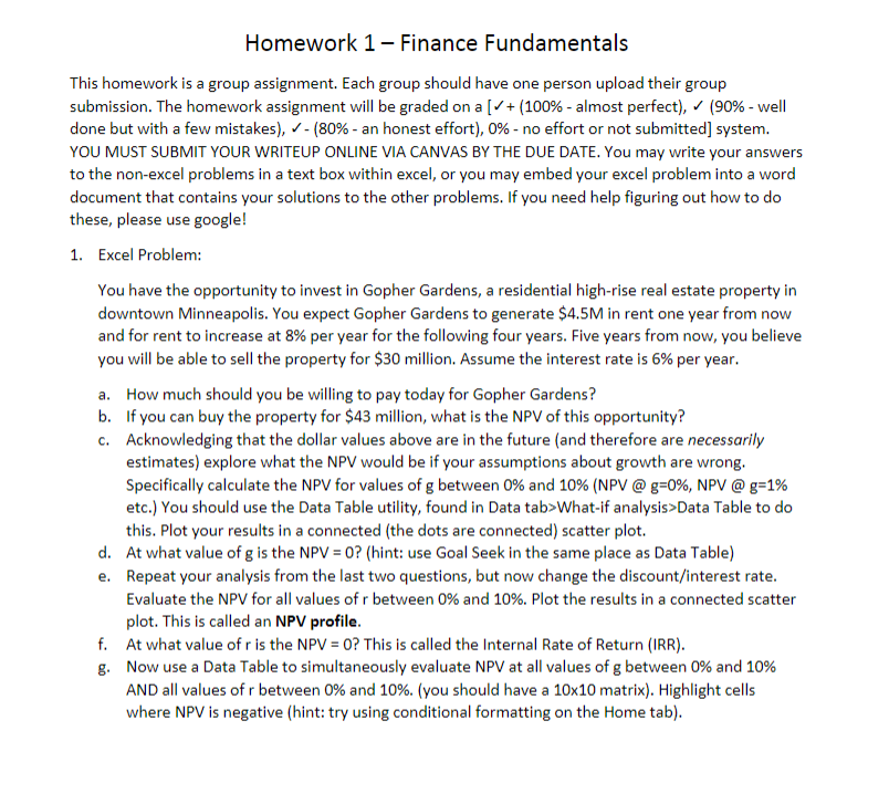 Homework 1 - Finance Fundamentals This homework is a | Chegg.com