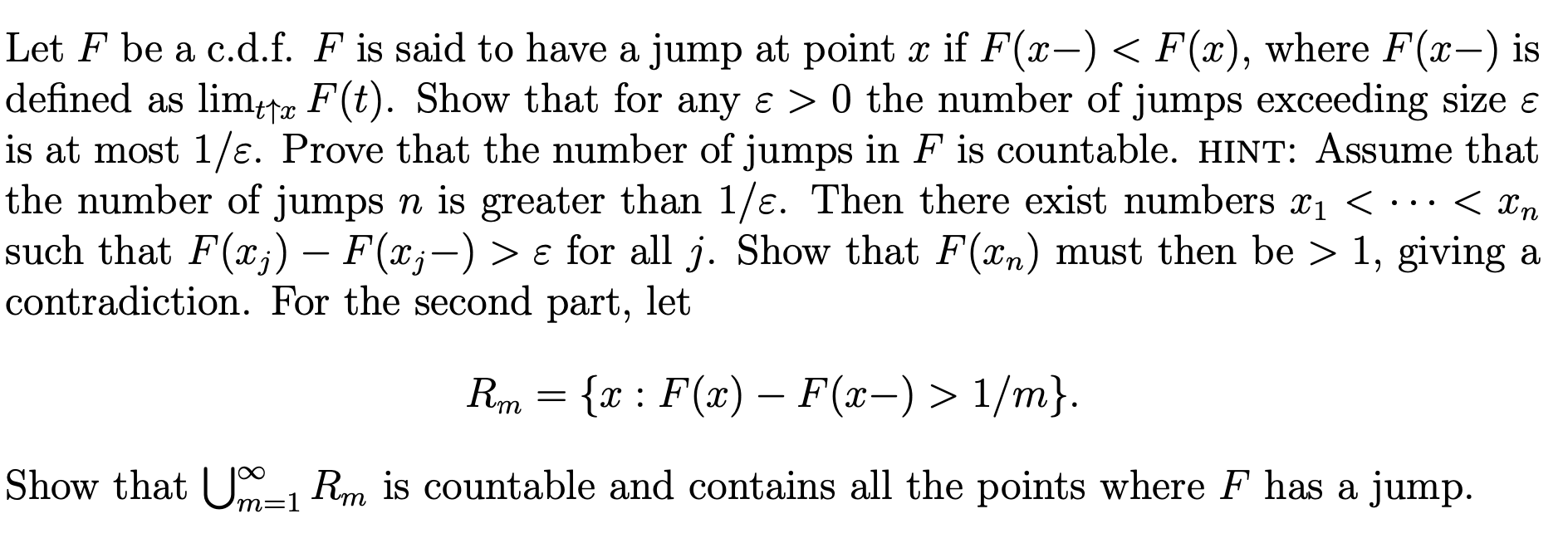 Solved Let F Be A C D F F Is Said To Have A Jump At Poin Chegg Com