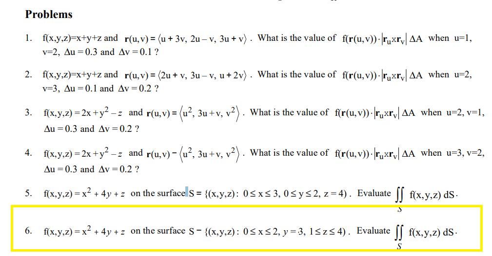 Solved F X Y Z X 2 4y Z On The Surface S X Y Z Chegg Com