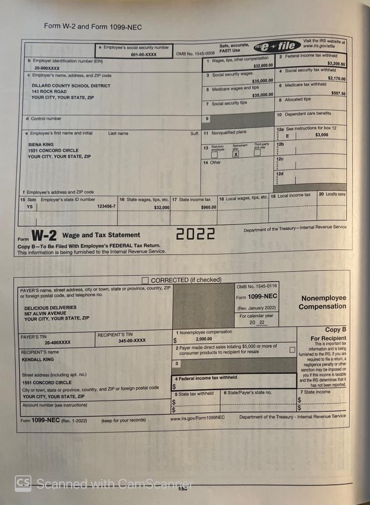 Form W-2 and Form 1099-NEC