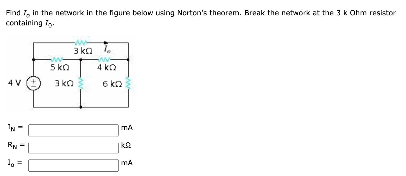 Solved Find I, in the network in the figure below using | Chegg.com
