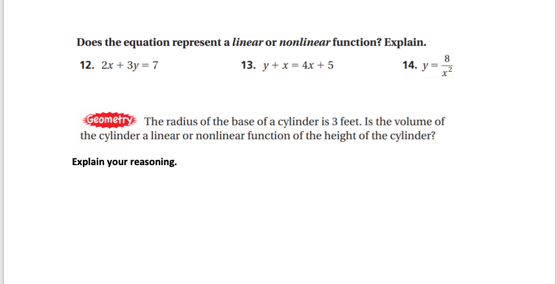 nonlinear function equation