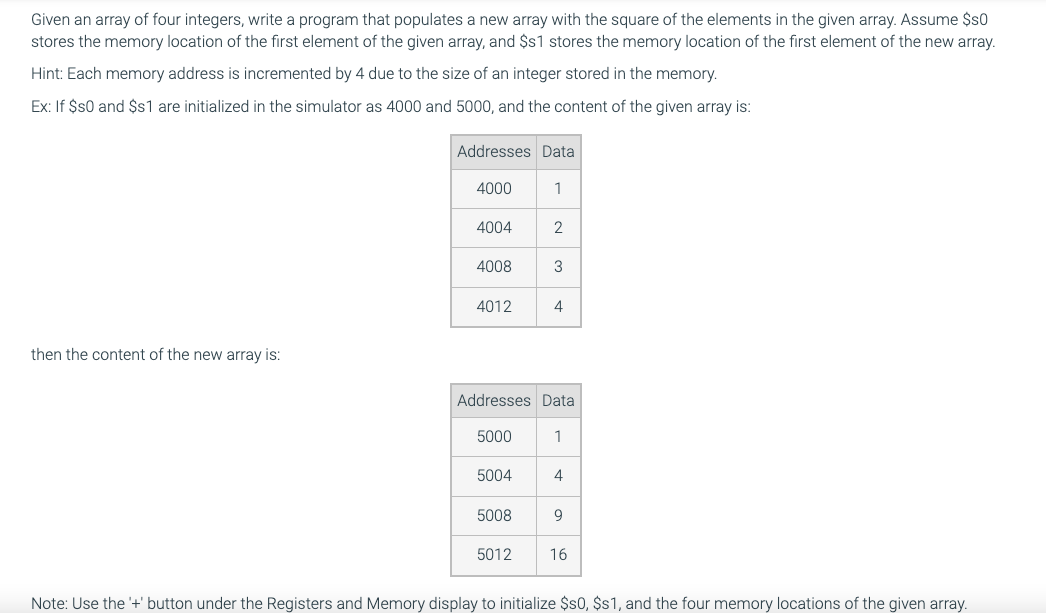 Solved Given an array of four integers, write a program that | Chegg.com