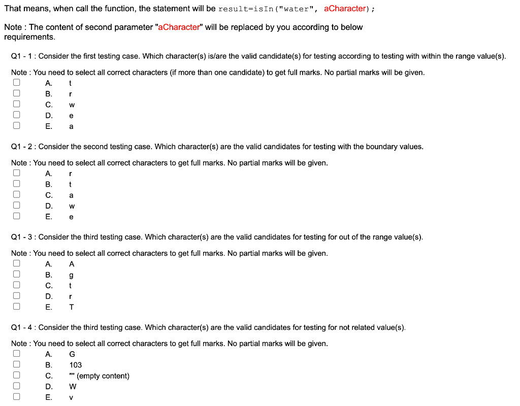 Solved Software Testing Question 1 First, examine the code | Chegg.com