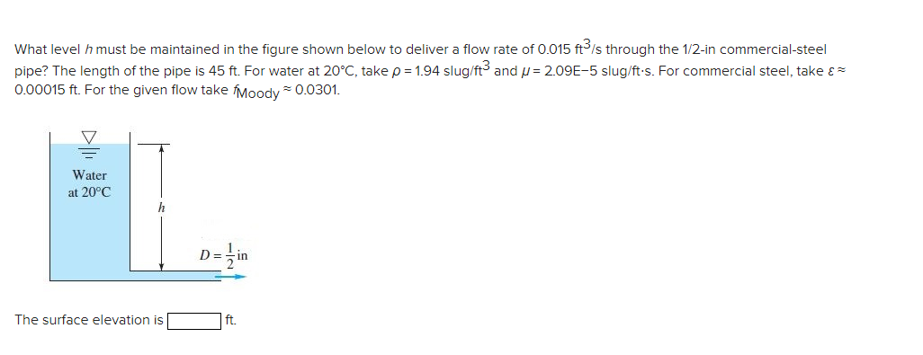 Solved What level h must be maintained in the figure shown | Chegg.com