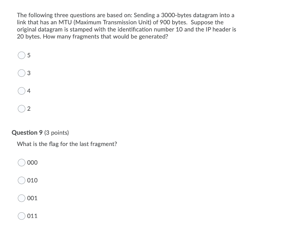 Solved The following three questions are based on: Sending a | Chegg.com