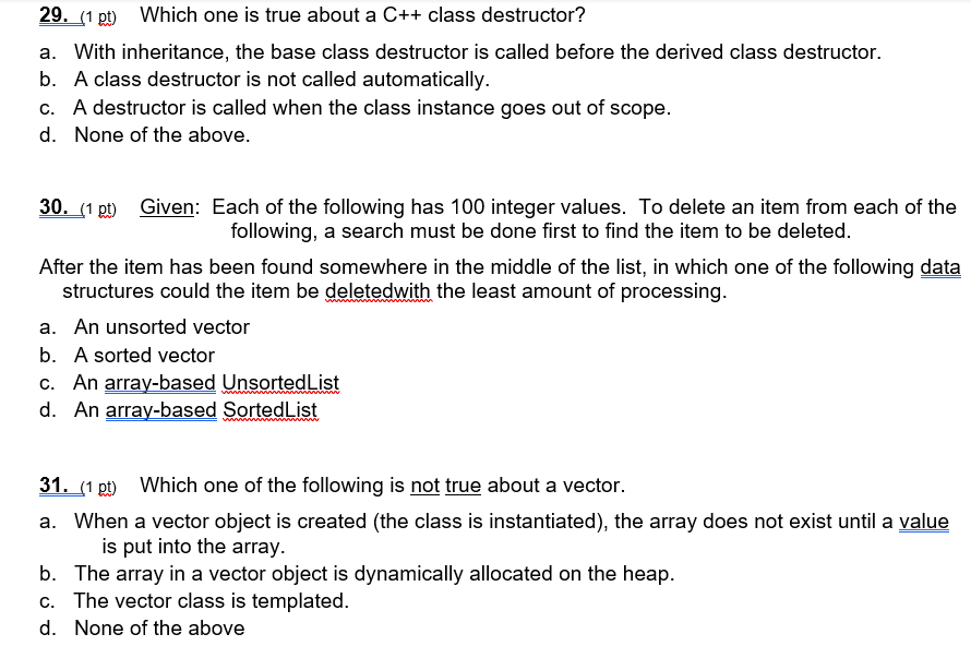 Solved Hi, I have a destructor question for C++ Why is the