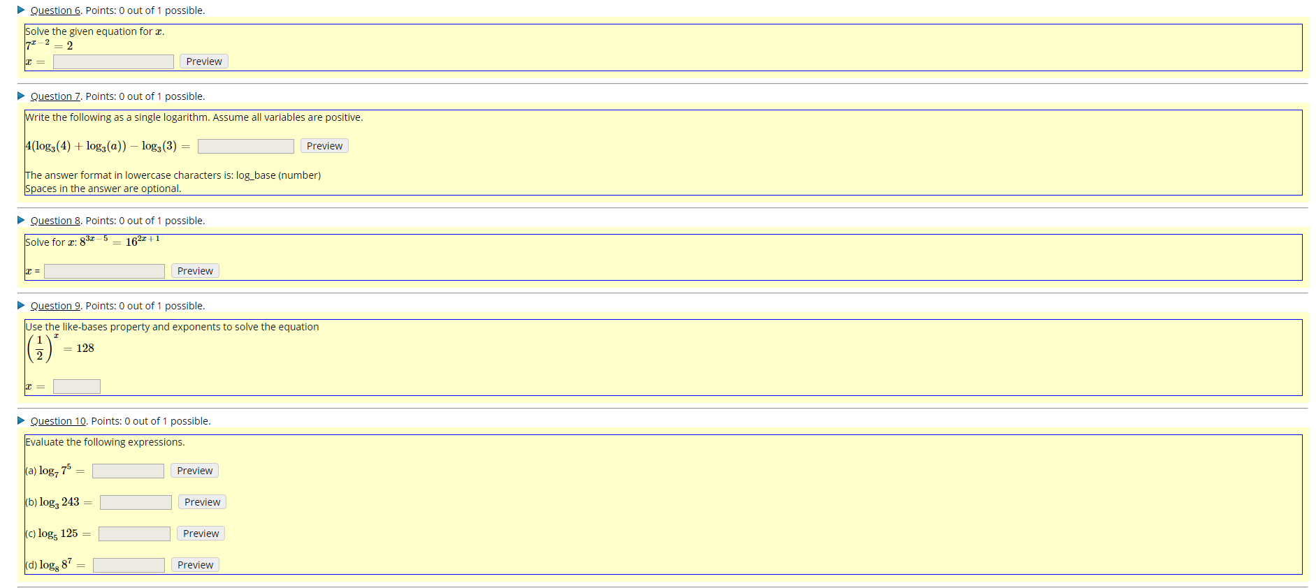 Solved Question 10 Points: 0 out of 1 possible. 1 available | Chegg.com
