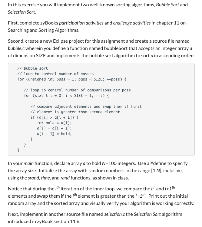 Solved Exercise For the first version, you will implement