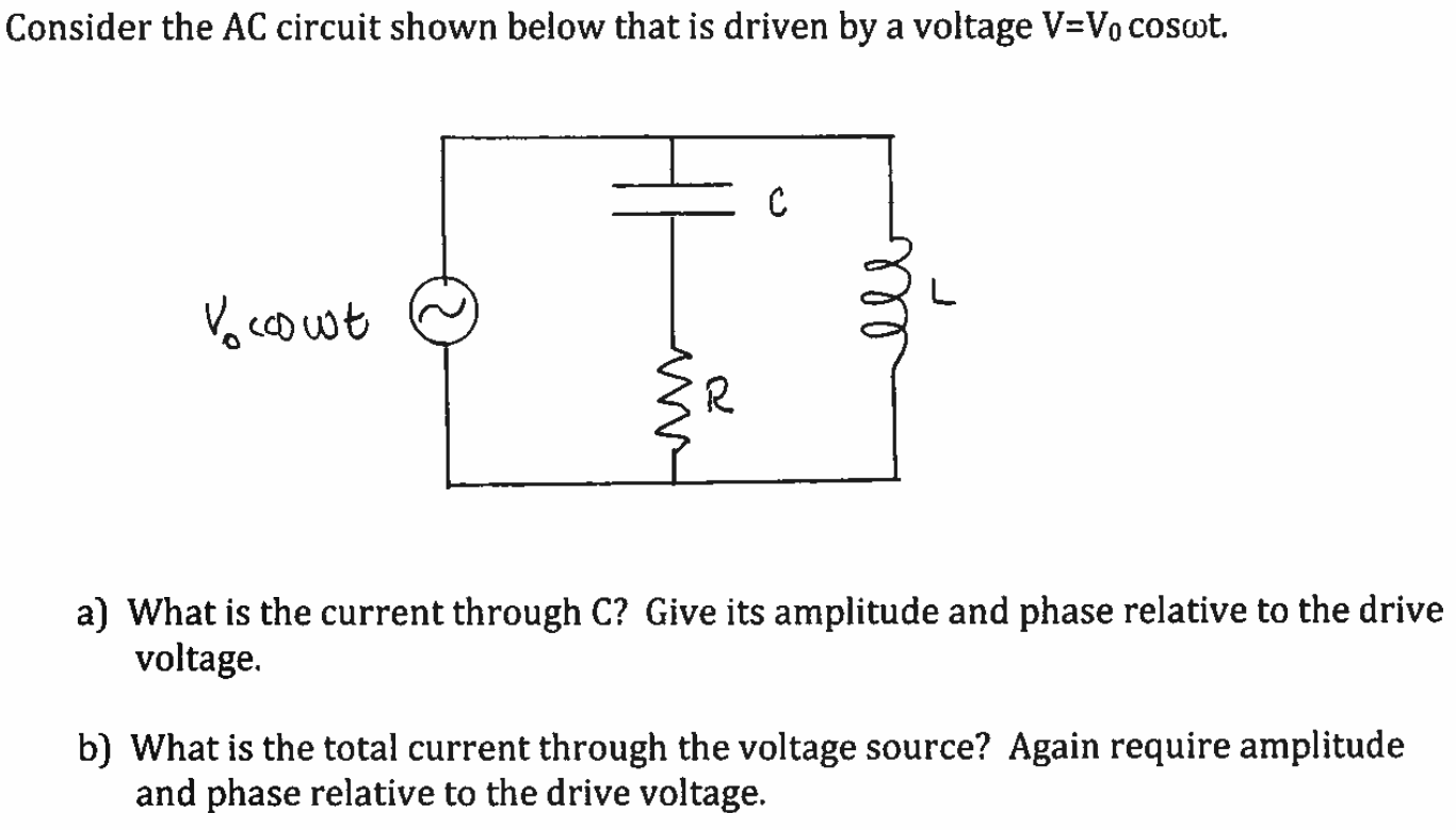 Solved Consider the AC circuit shown in the image that is | Chegg.com