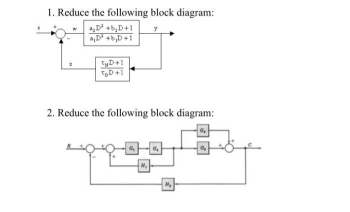 Solved 1 Reduce The Following Block Diagram 2 Reduce The 6891