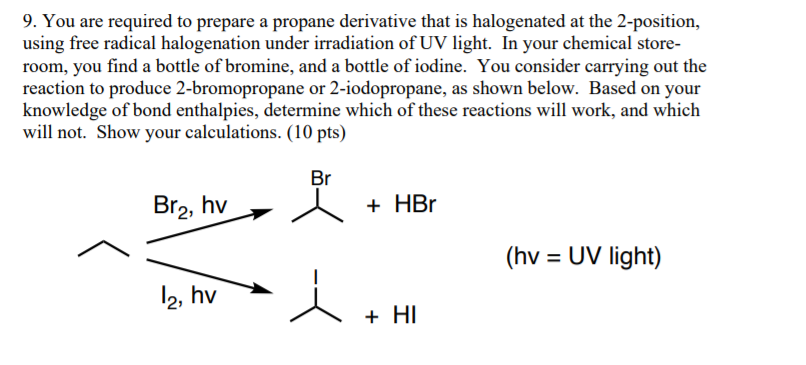 Solved You are required to prepare a propane derivative that | Chegg.com