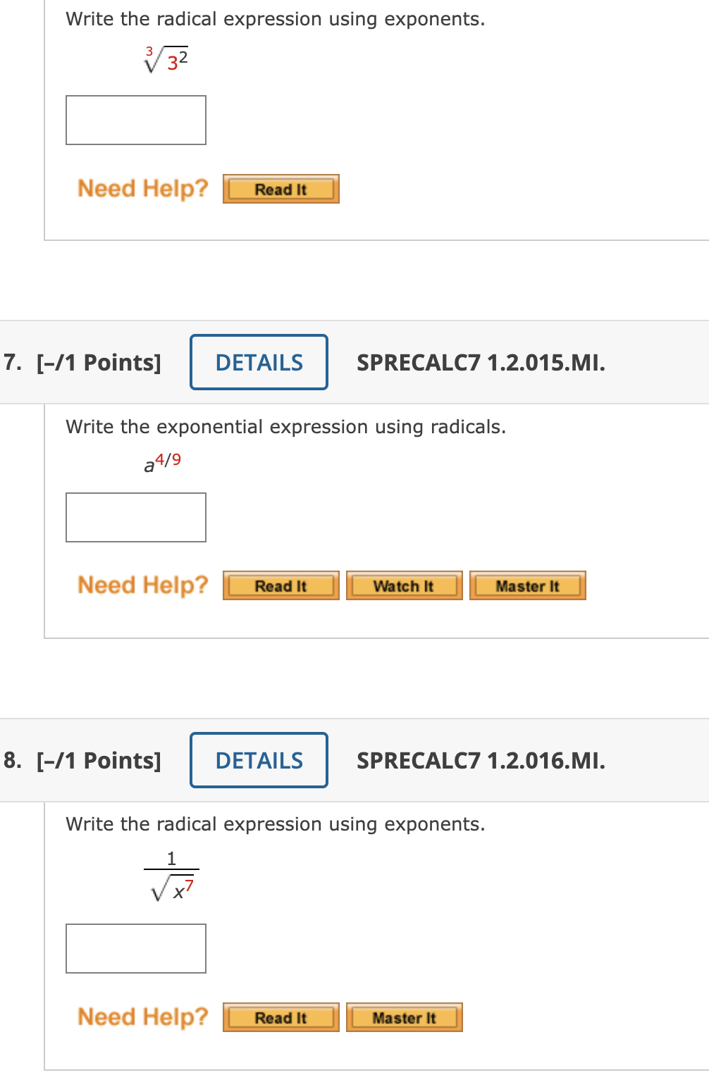 Solved Write the radical expression using exponents. 332 /1 | Chegg.com