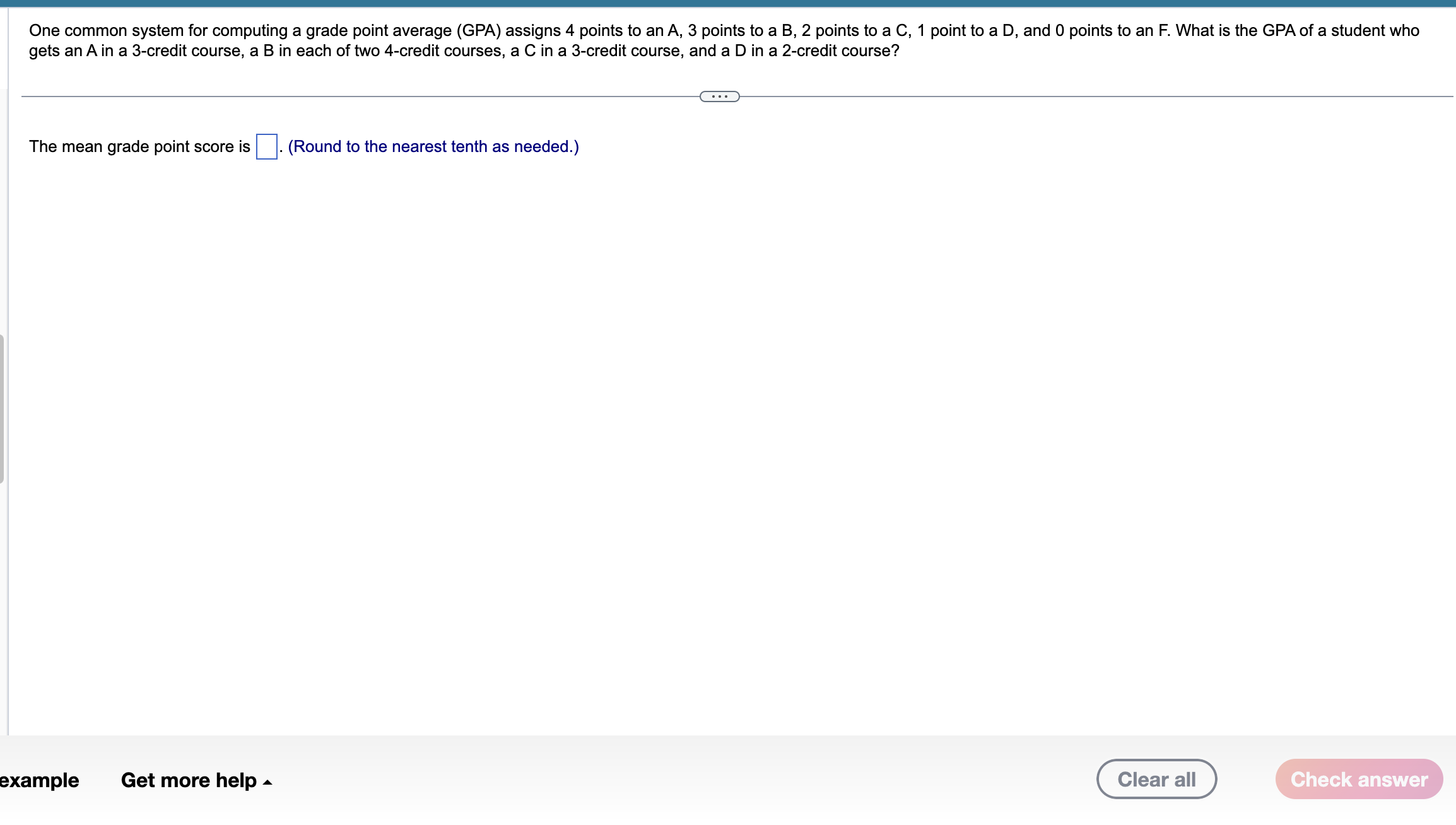 Solved One common system for computing a grade point average