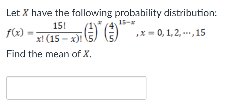 Solved Let X have the following probability distribution: | Chegg.com