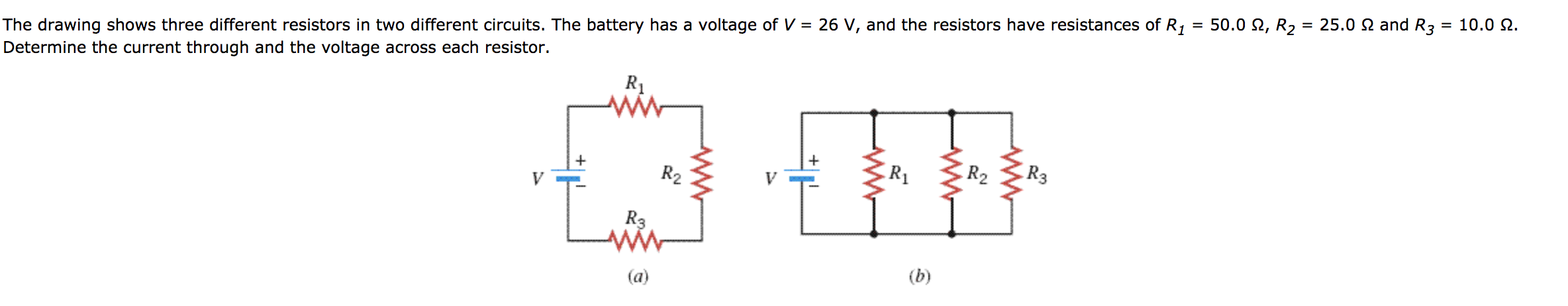 Solved The Drawing Shows Three Different Resistors In Two | Chegg.com