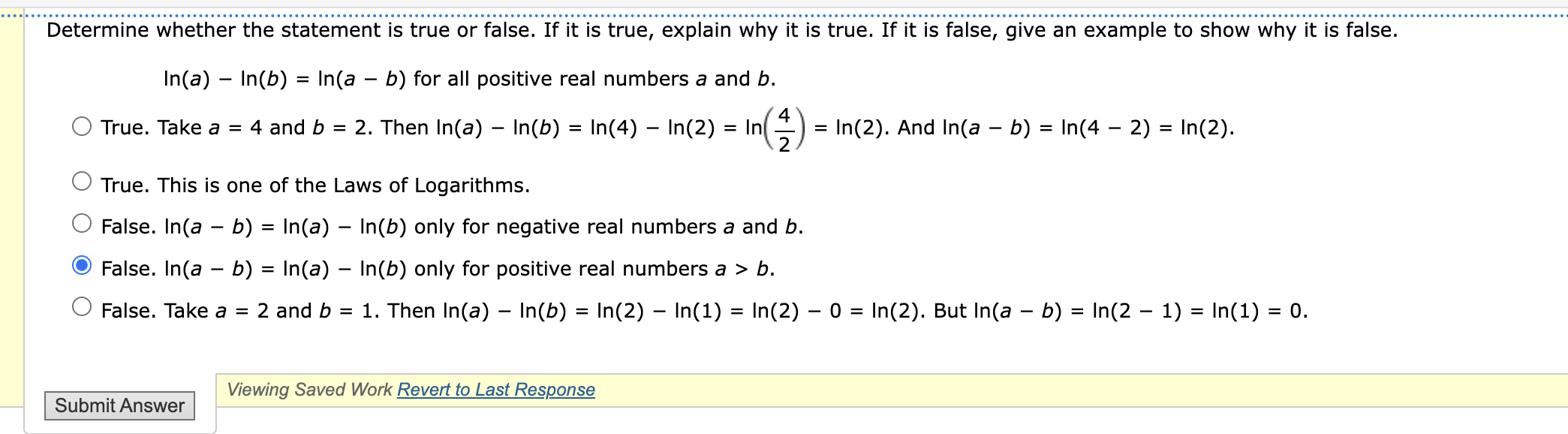 Solved Determine whether the statement is true or false. If | Chegg.com
