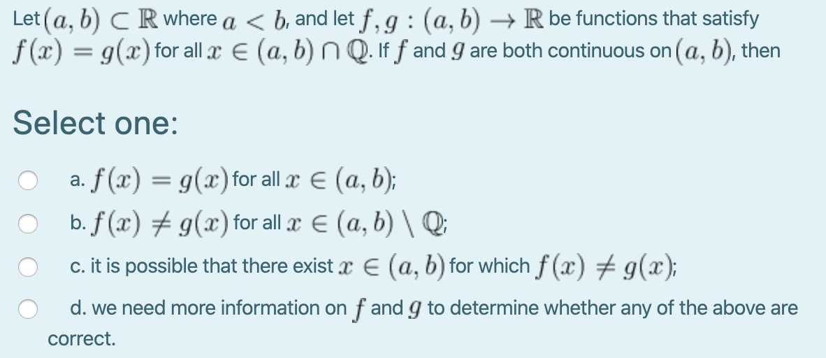 Solved Let(a, B) CR Where A | Chegg.com