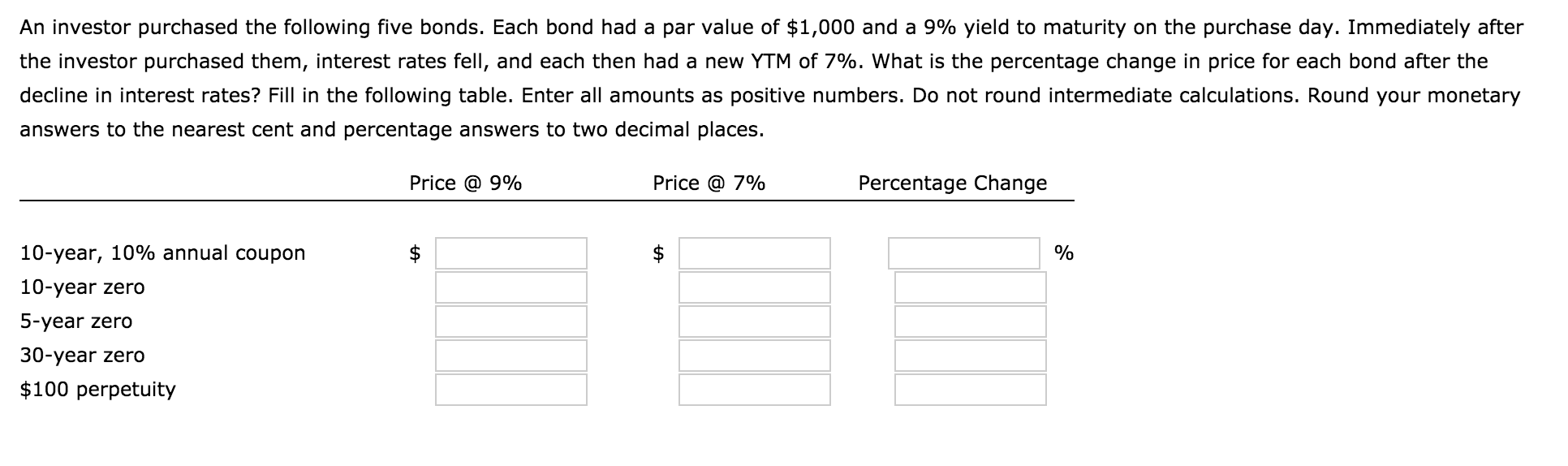 Solved An investor purchased the following five bonds. Each
