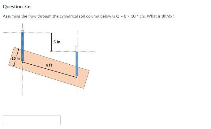 Solved Assuming the flow through the cylindrical soil column | Chegg.com