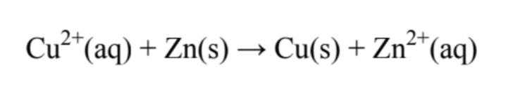 Solved Cu2+(aq)+Zn(s)→Cu(s)+Zn2+(aq) | Chegg.com