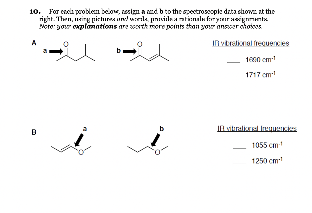 Solved 10. For each problem below, assign a and b to the | Chegg.com