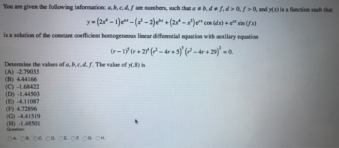 Solved You Are Given The Following Information: A.b, C, D. F | Chegg.com