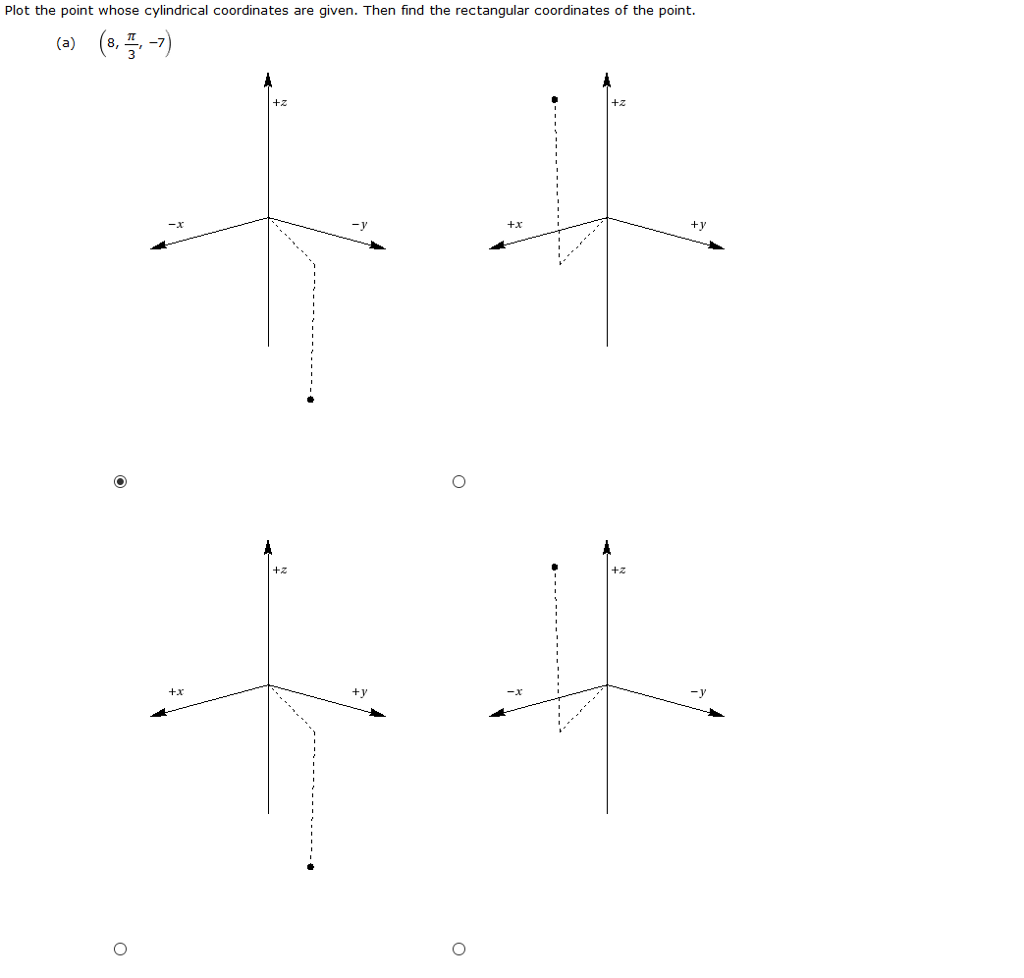 Solved Plot the point whose cylindrical coordinates are | Chegg.com
