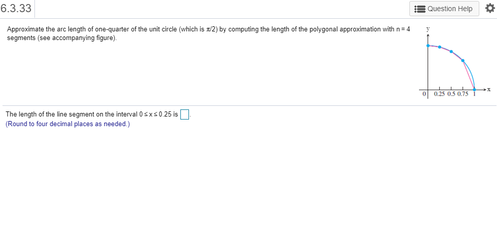 Solved 6.3.33 Question Help Approximate the arc length of | Chegg.com