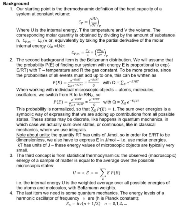 Solved This is for physical chemistry. The first part is
