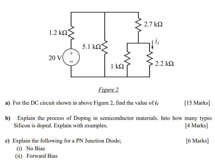 Figure 2 a) For the DC circuit shown in above Figure | Chegg.com
