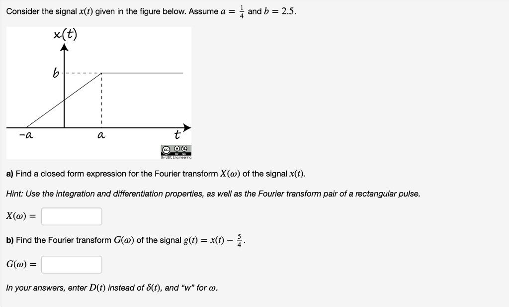 Solved Consider The Signal X T Given In The Figure Below Chegg Com