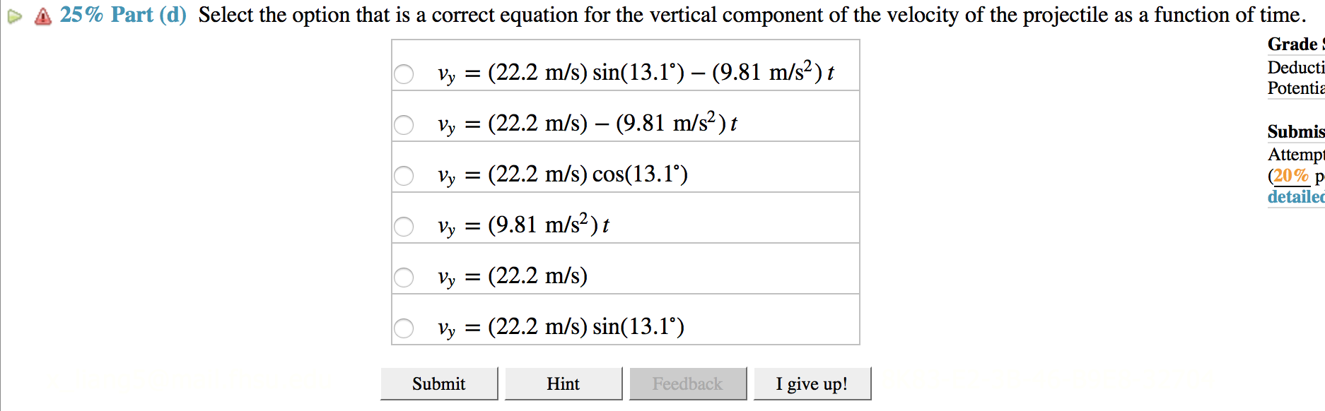 Solved (6%) Problem 12: In two-dimensional motion with | Chegg.com