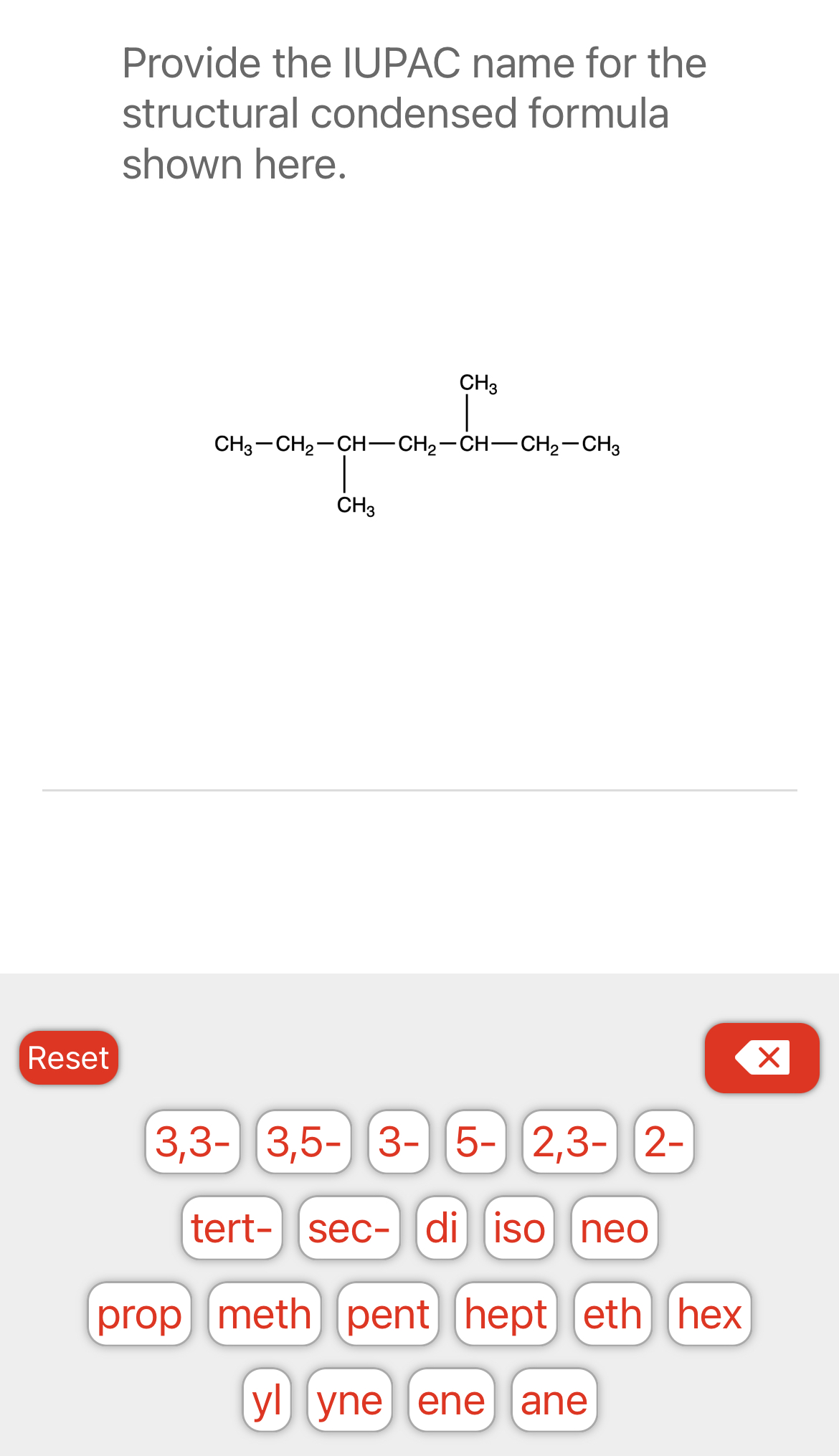 Solved Provide the IUPAC name for thestructural condensed | Chegg.com