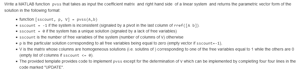 Modify the matlab code shown below so that variable V | Chegg.com