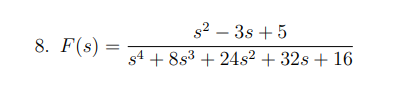 Solved find inverse laplace please | Chegg.com